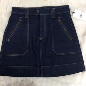 7 For All Mankind Denim Mini Skirt